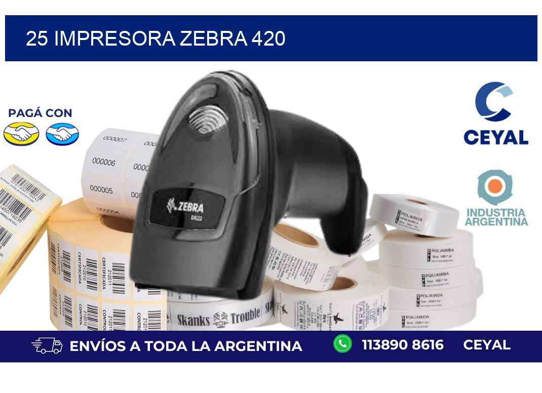 25 impresora zebra 420