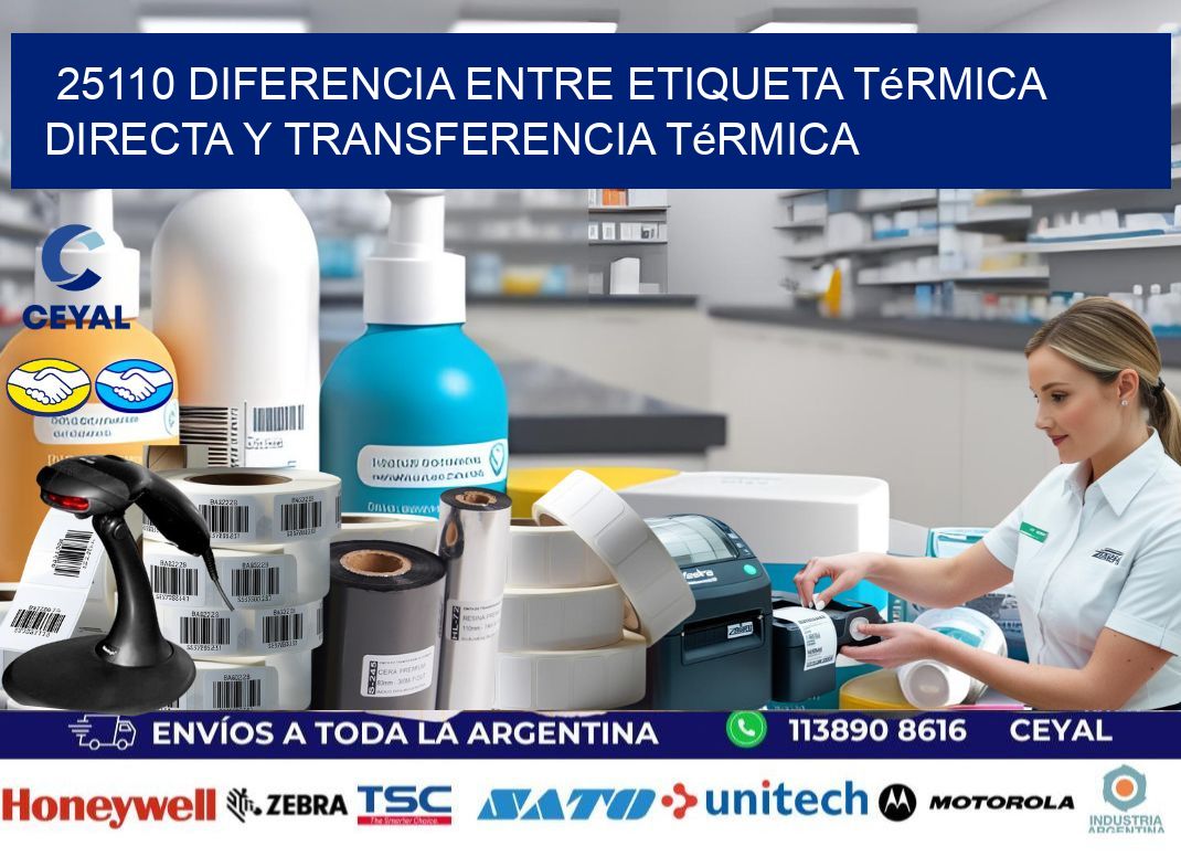 25110 diferencia entre etiqueta térmica directa y transferencia térmica
