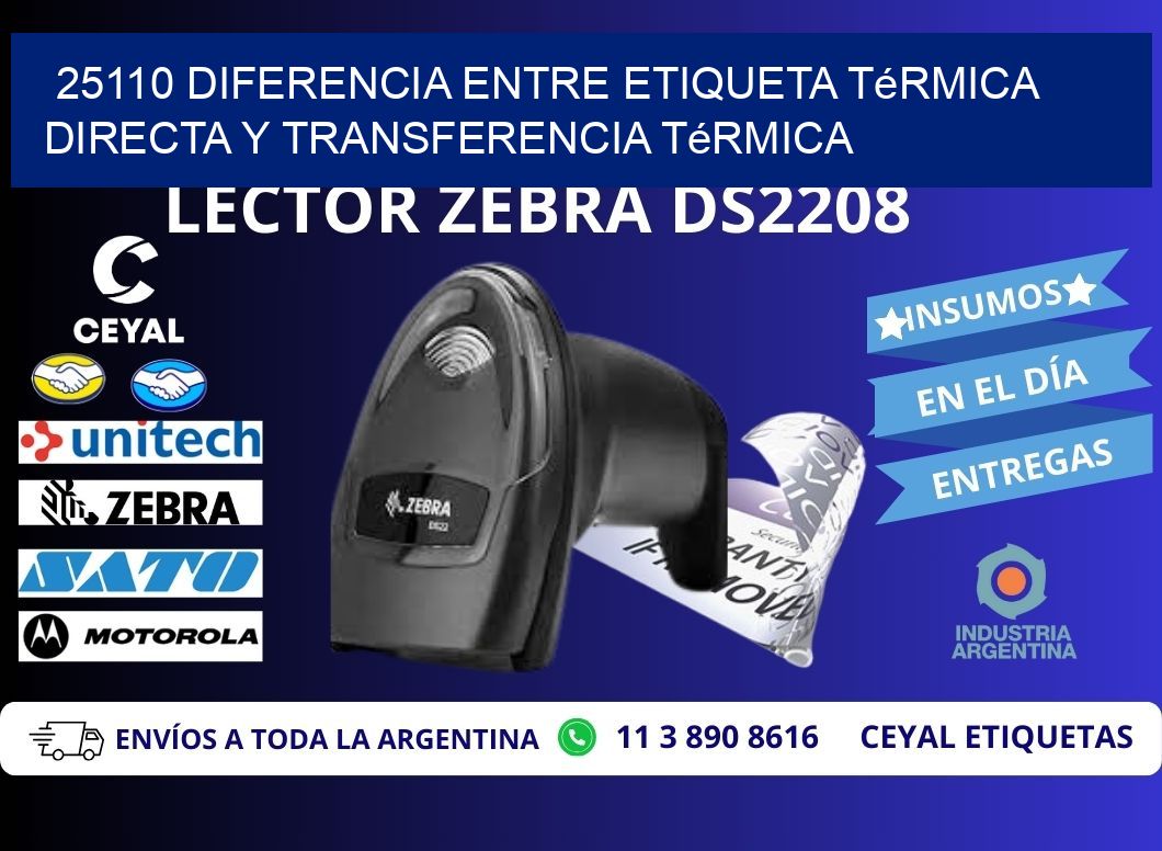 25110 diferencia entre etiqueta térmica directa y transferencia térmica