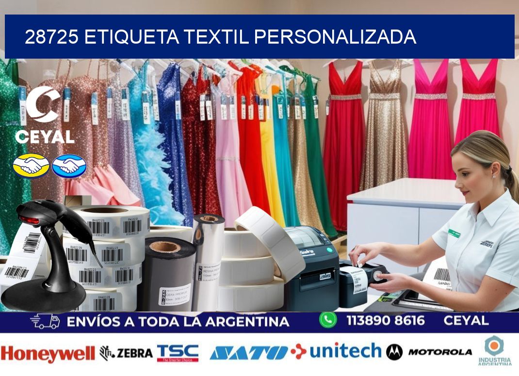 28725 Etiqueta textil personalizada
