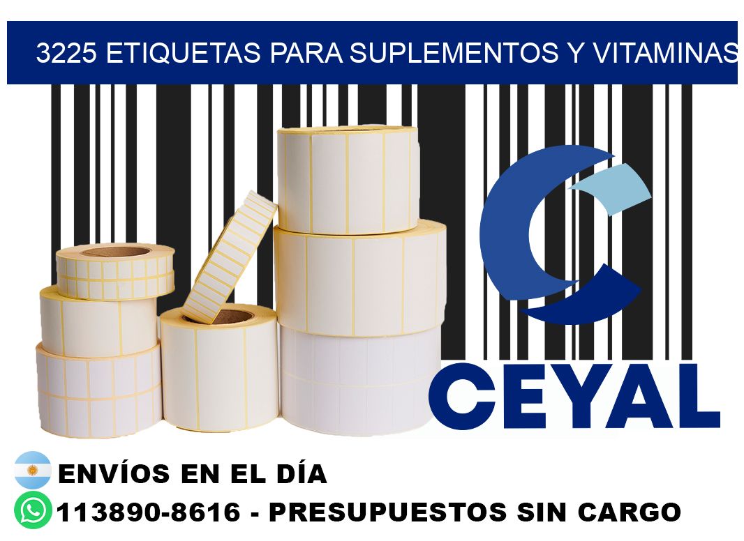 3225 Etiquetas para suplementos y vitaminas