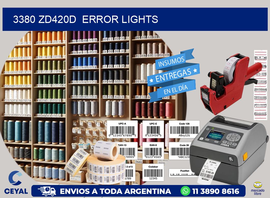 3380 ZD420d  error lights