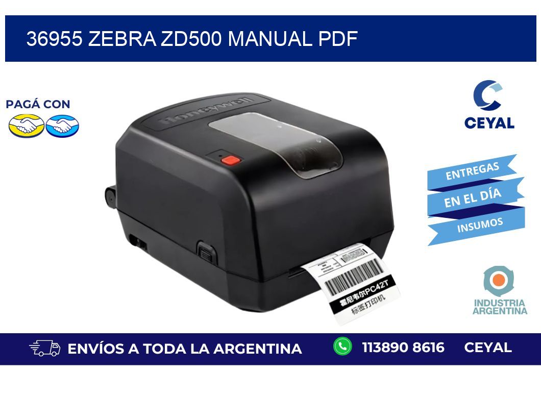 36955 Zebra ZD500 manual PDF