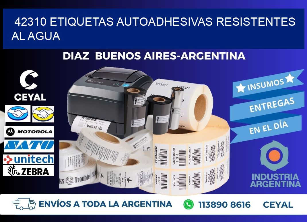 42310 etiquetas autoadhesivas resistentes al agua