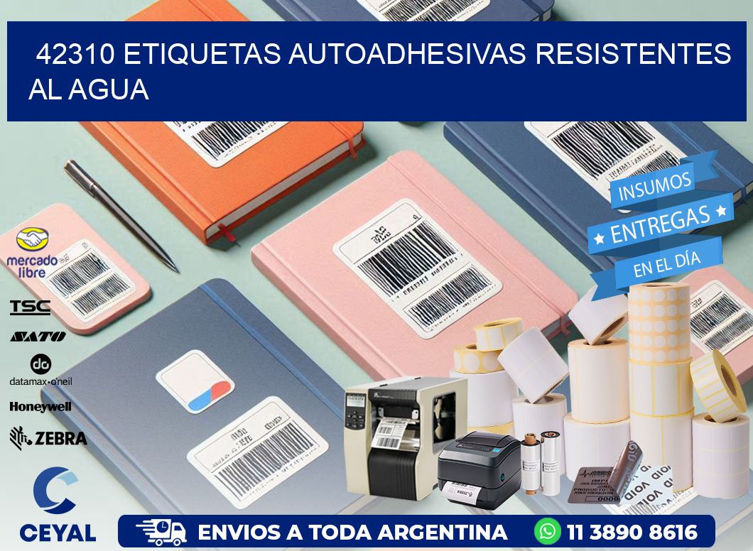 42310 etiquetas autoadhesivas resistentes al agua