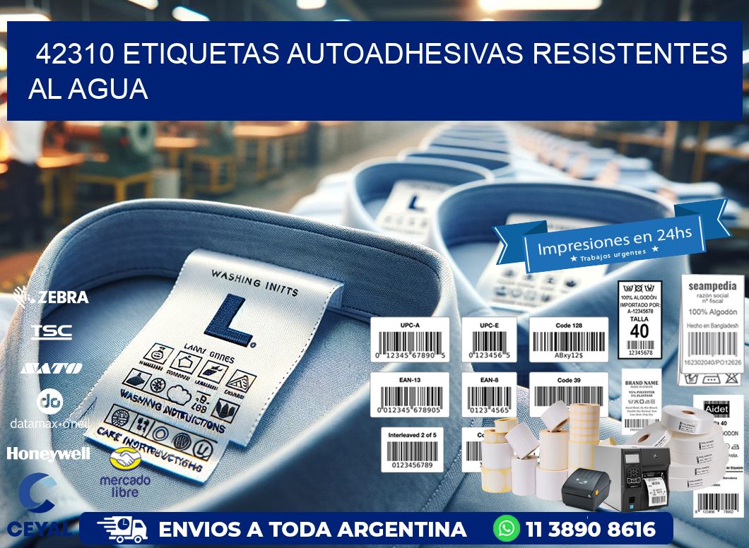 42310 etiquetas autoadhesivas resistentes al agua