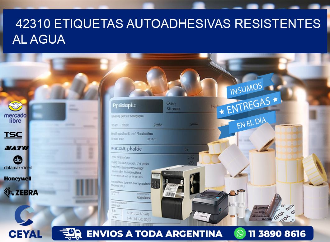 42310 etiquetas autoadhesivas resistentes al agua