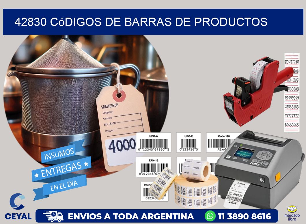 42830 Códigos de barras de productos