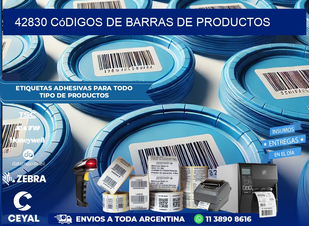42830 Códigos de barras de productos