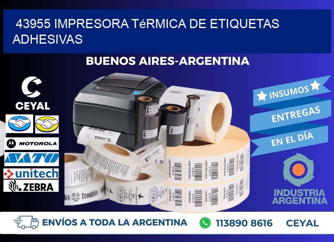 43955 Impresora térmica de etiquetas adhesivas