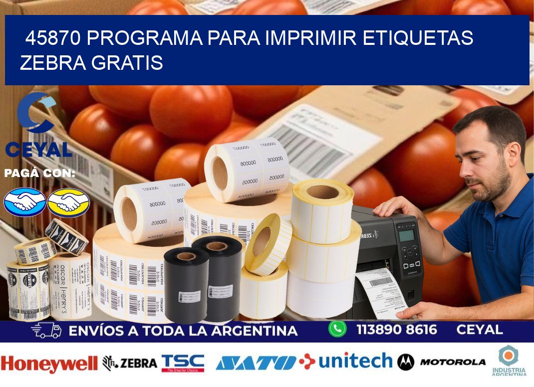 45870 Programa para imprimir etiquetas Zebra gratis