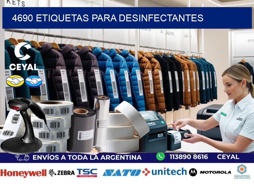 4690 Etiquetas para desinfectantes
