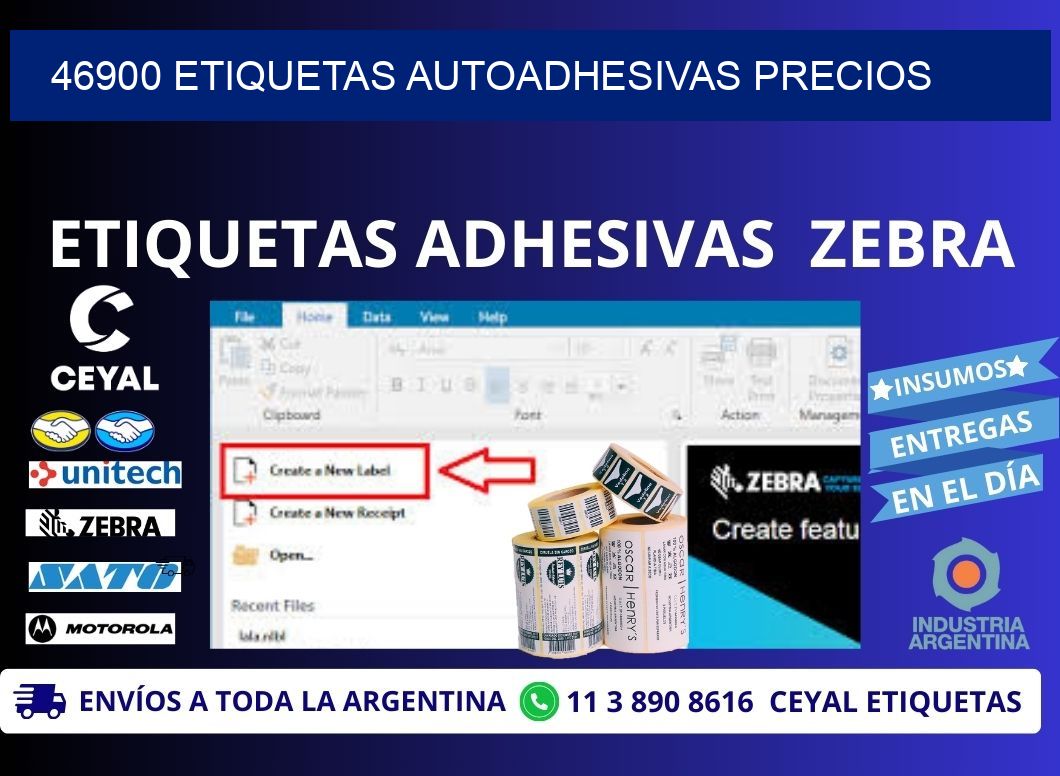 46900 Etiquetas autoadhesivas precios