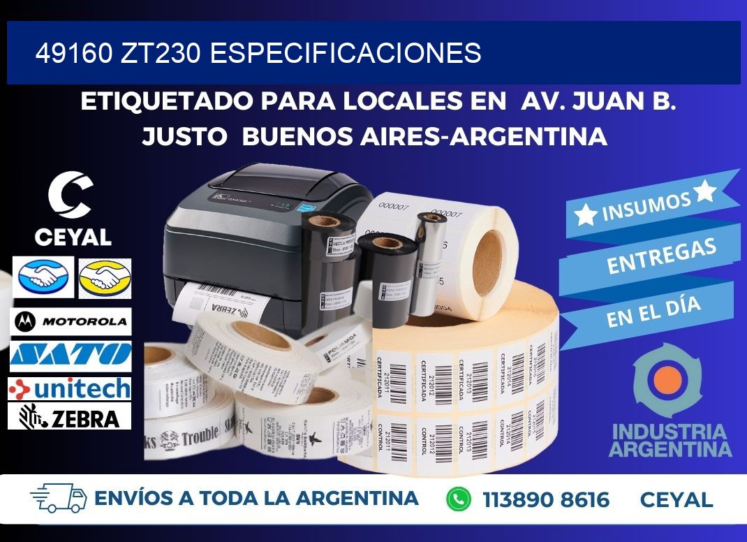 49160 ZT230 especificaciones