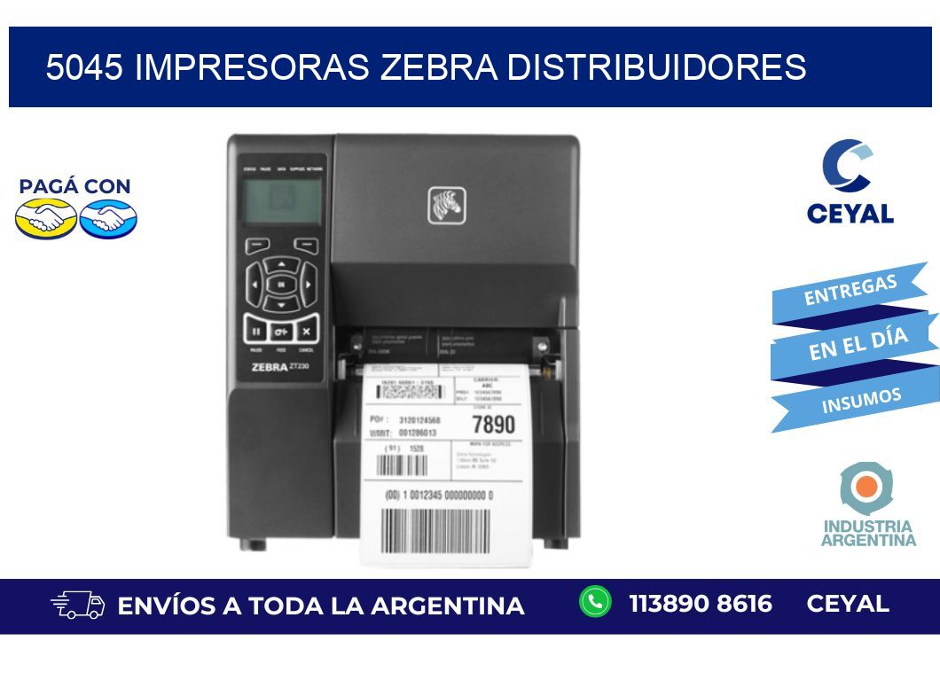5045 impresoras Zebra distribuidores