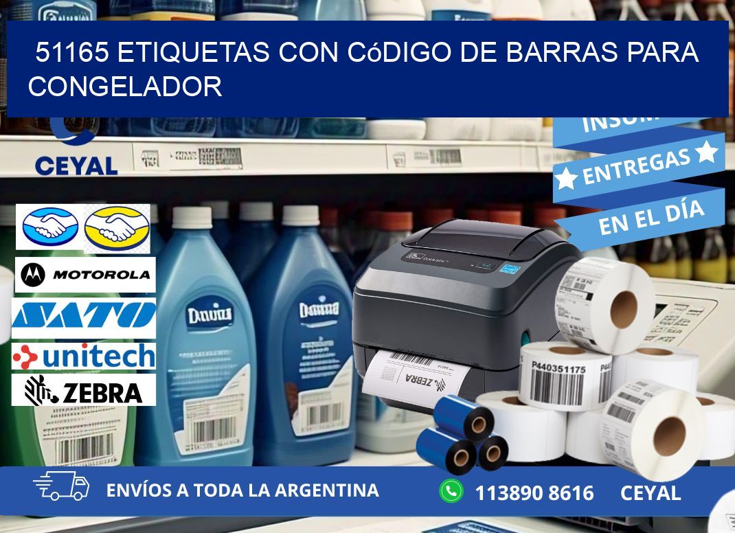 51165 Etiquetas con código de barras para congelador