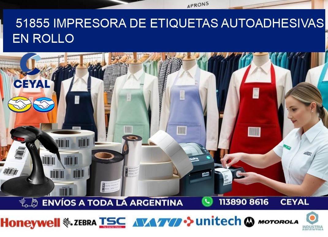 51855 impresora de etiquetas autoadhesivas en rollo