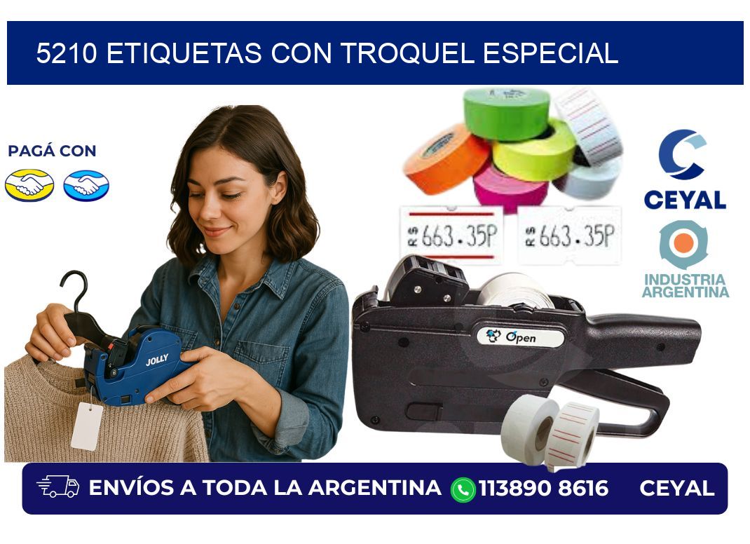 5210 Etiquetas con troquel especial