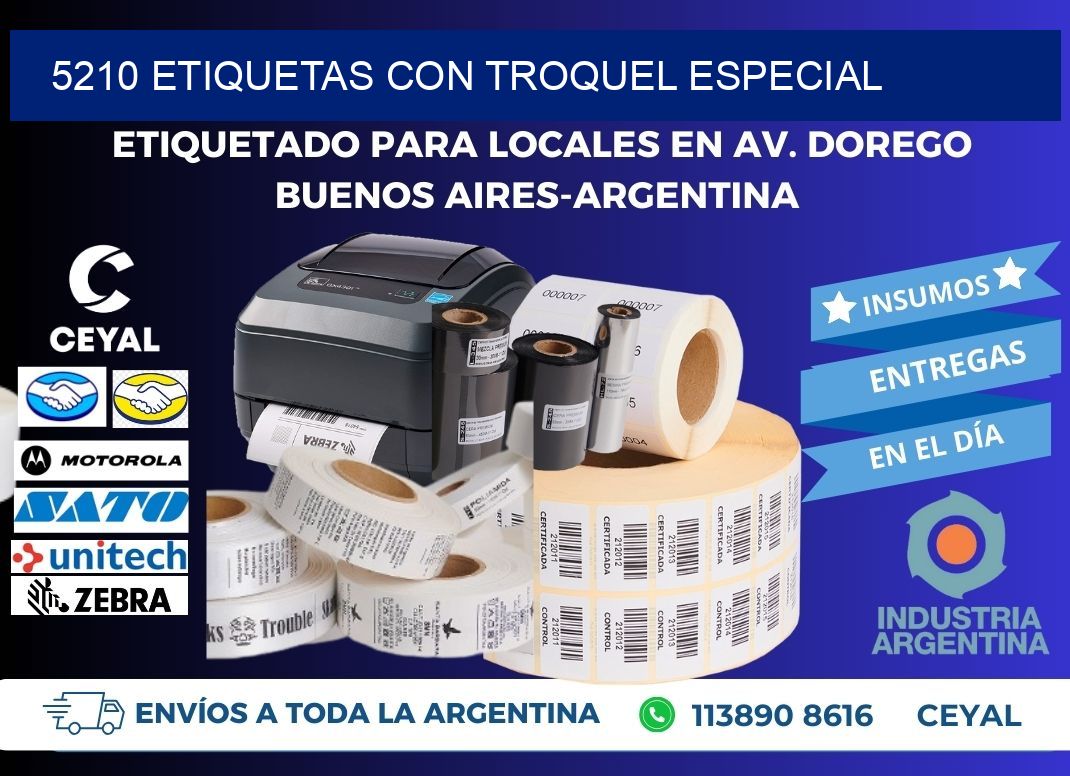 5210 Etiquetas con troquel especial