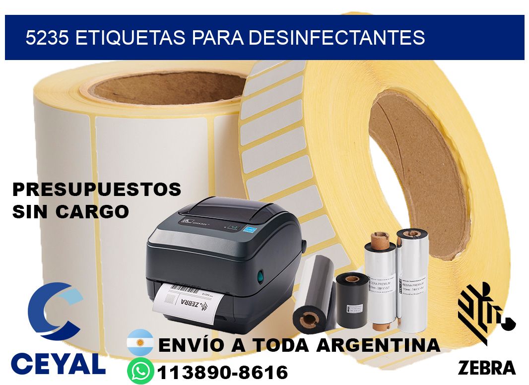 5235 Etiquetas para desinfectantes