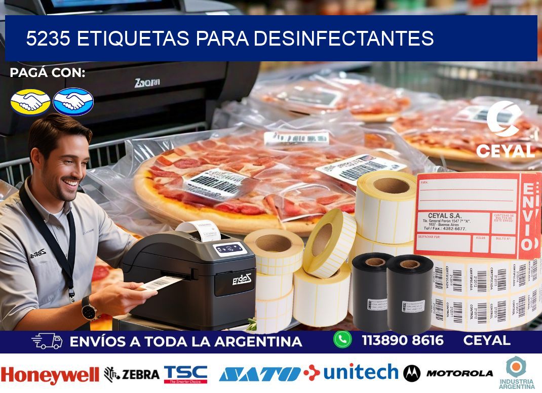 5235 Etiquetas para desinfectantes