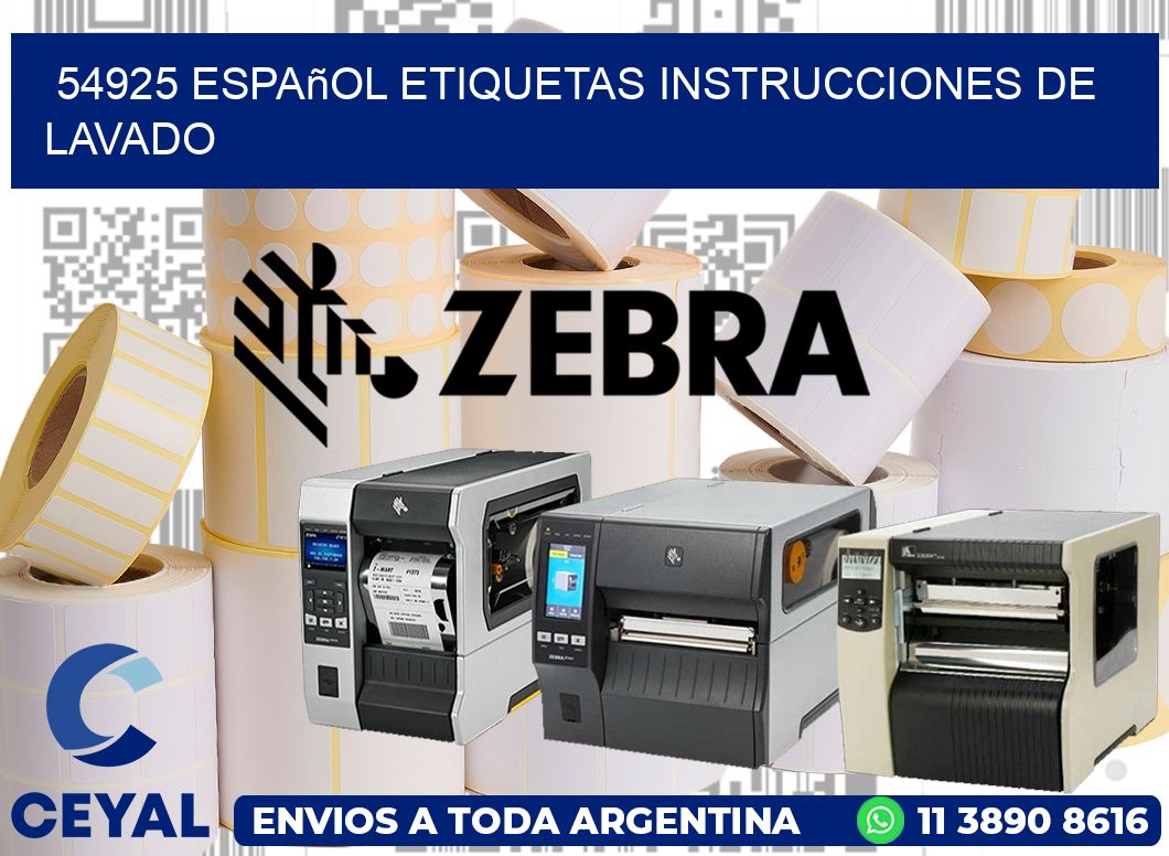 54925 español etiquetas instrucciones de lavado