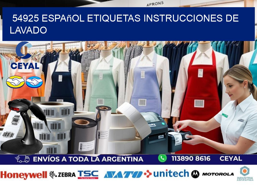 54925 español etiquetas instrucciones de lavado