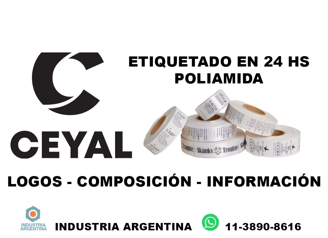 56190 Etiquetas de poliamida resistente al lavado
