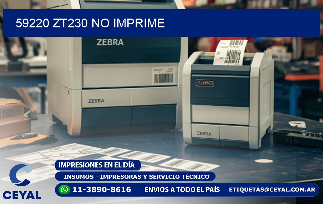 59220 ZT230 no imprime
