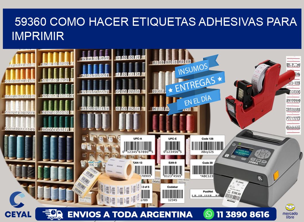 59360 Como hacer etiquetas adhesivas para imprimir