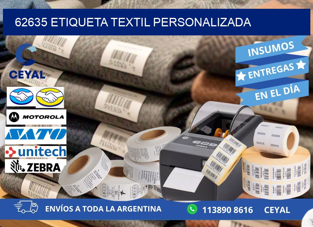 62635 Etiqueta textil personalizada