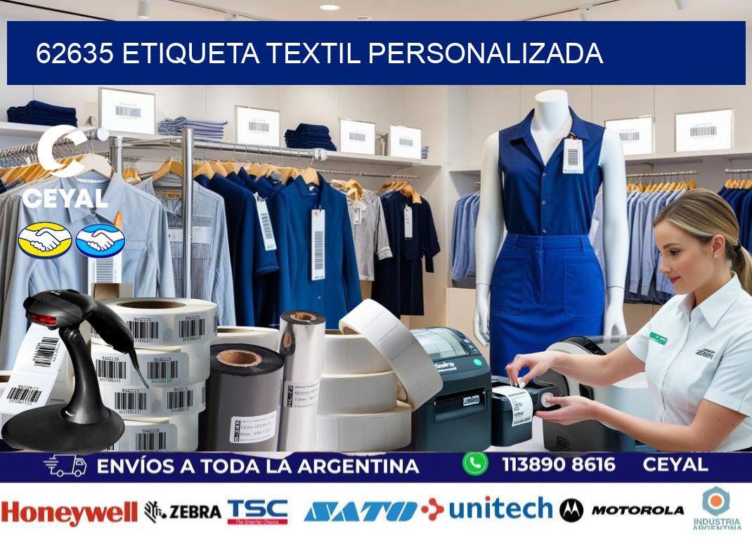 62635 Etiqueta textil personalizada
