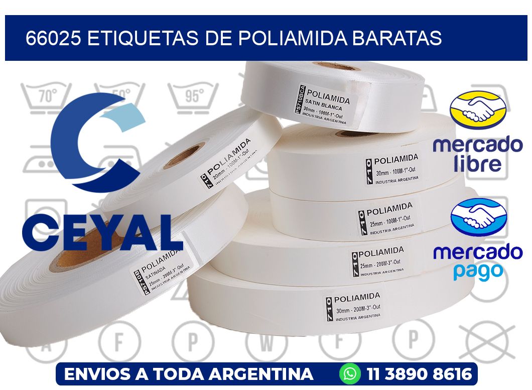 66025 etiquetas de poliamida baratas