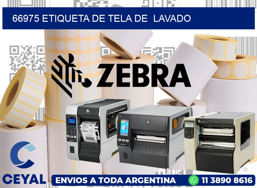 66975 etiqueta de tela de  lavado