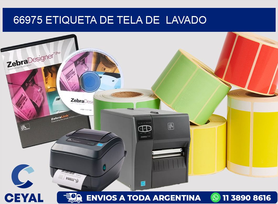 66975 etiqueta de tela de  lavado