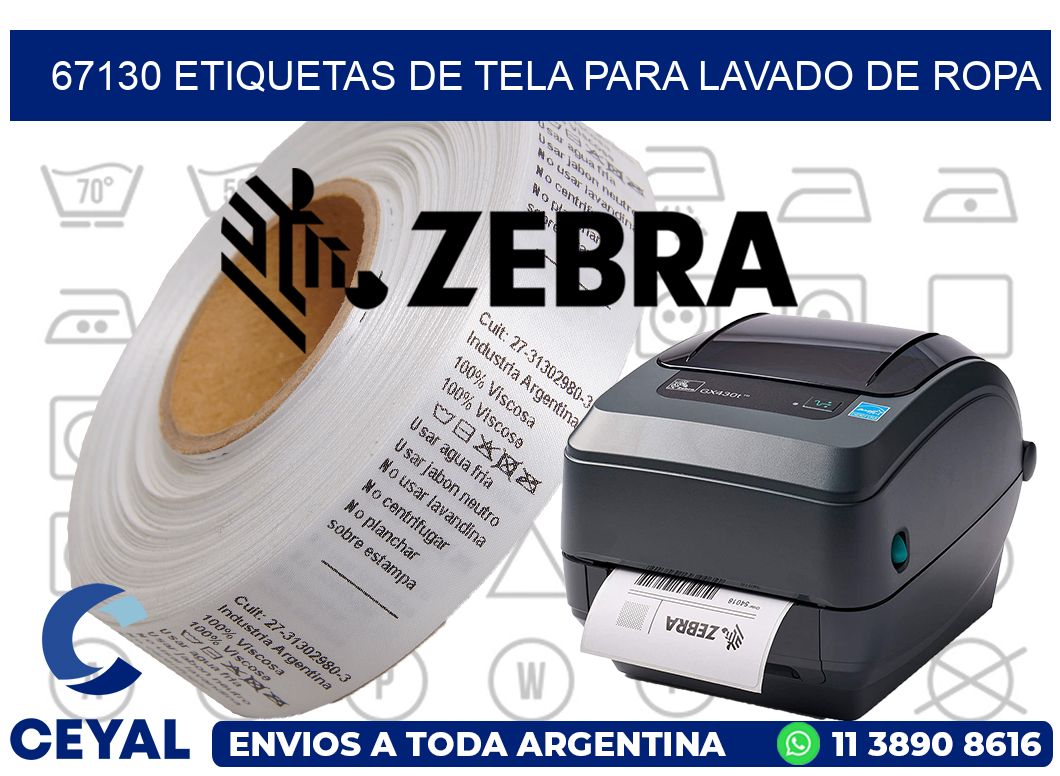67130 Etiquetas de tela para lavado de ropa