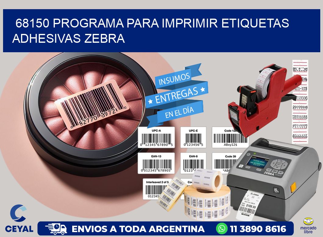 68150 Programa para imprimir etiquetas adhesivas zebra