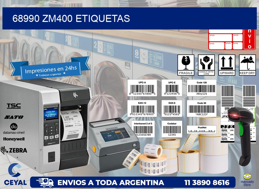 68990 ZM400 etiquetas