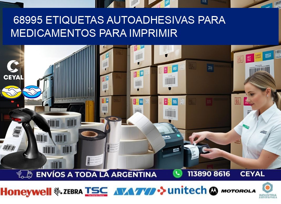 68995 Etiquetas autoadhesivas para medicamentos para imprimir