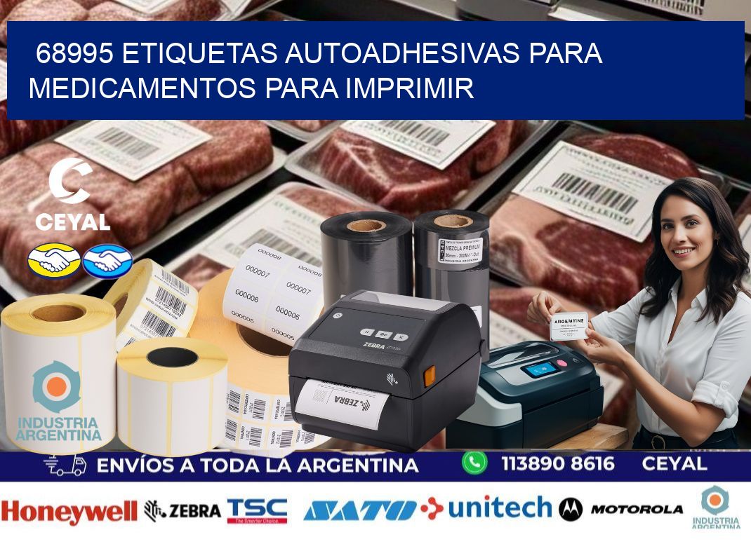 68995 Etiquetas autoadhesivas para medicamentos para imprimir