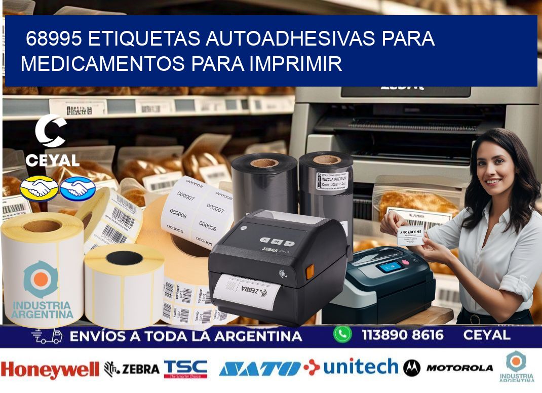 68995 Etiquetas autoadhesivas para medicamentos para imprimir