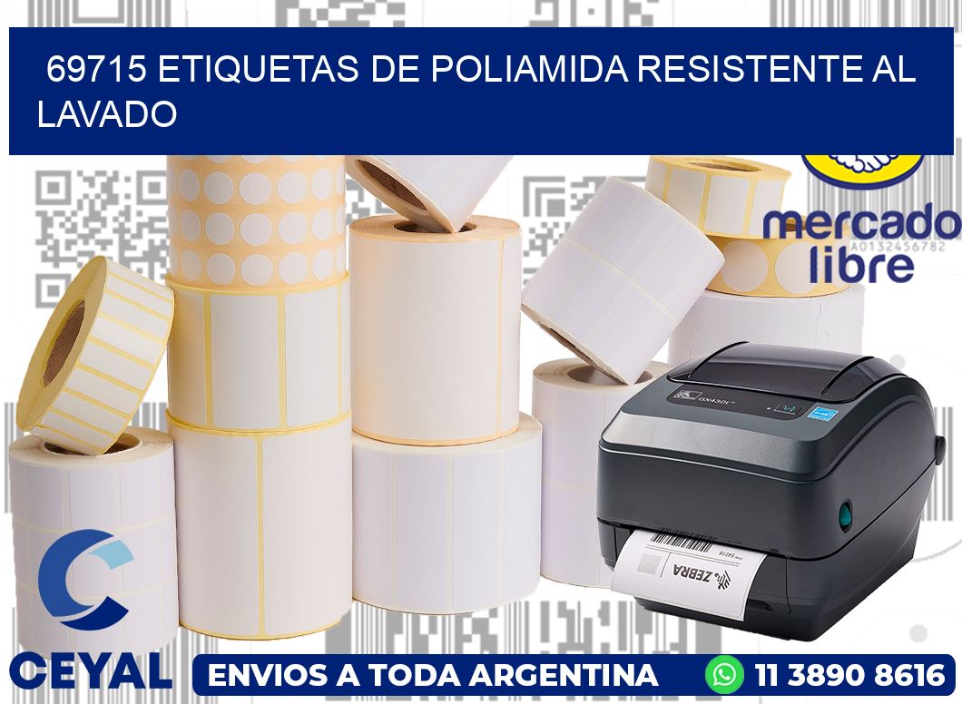 69715 Etiquetas de poliamida resistente al lavado