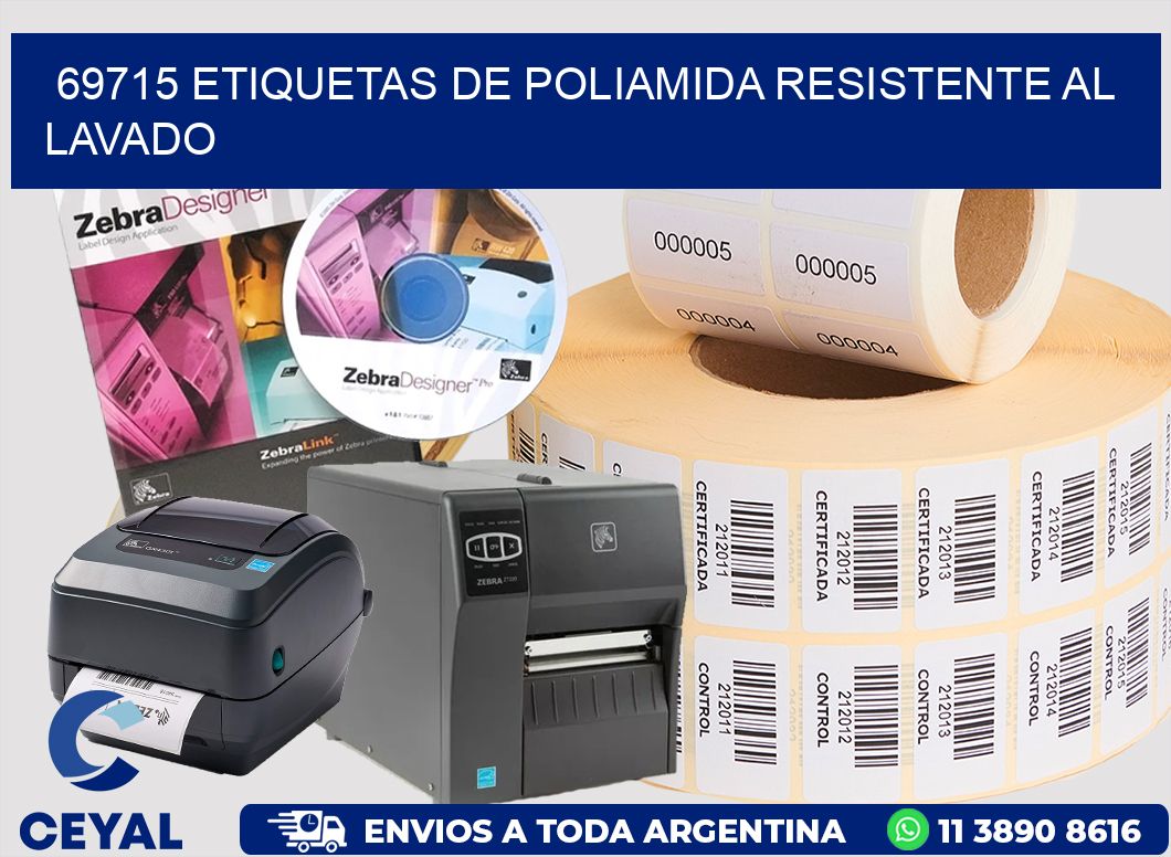 69715 Etiquetas de poliamida resistente al lavado