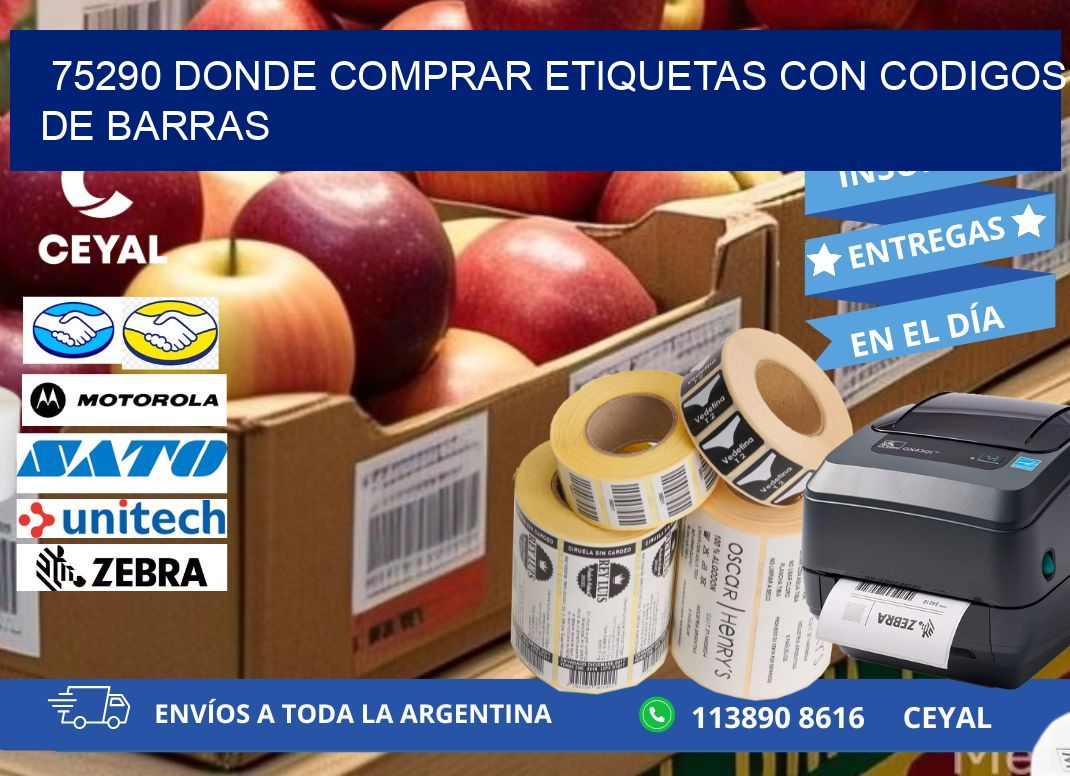 75290 Donde comprar etiquetas con codigos de barras