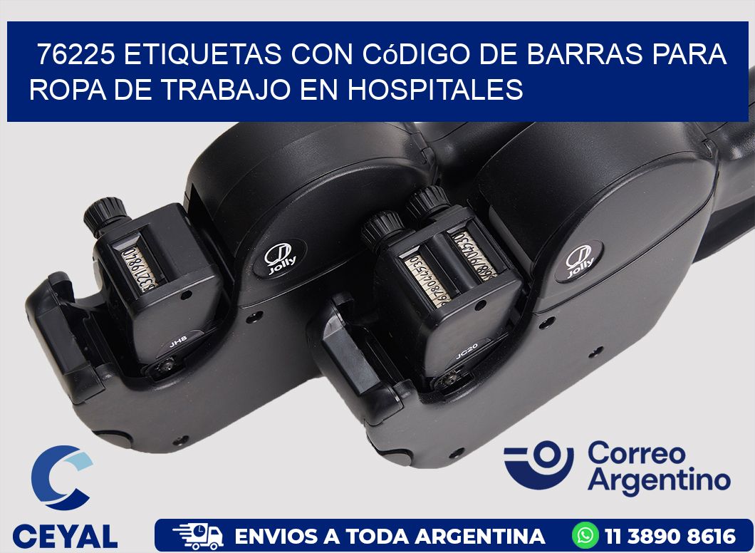76225 Etiquetas con código de barras para ropa de trabajo en hospitales