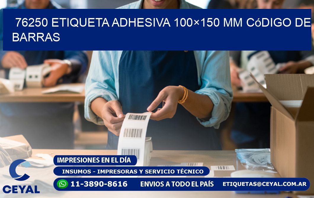 76250 etiqueta adhesiva 100×150 mm código de barras