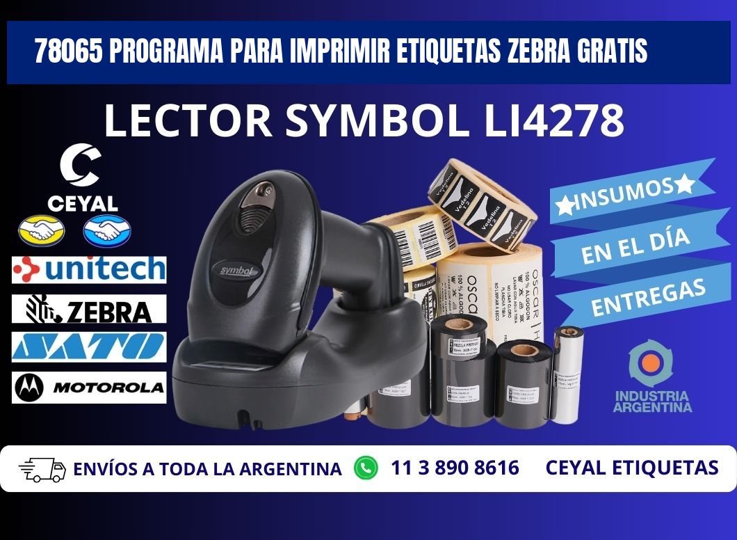 78065 Programa para imprimir etiquetas Zebra gratis