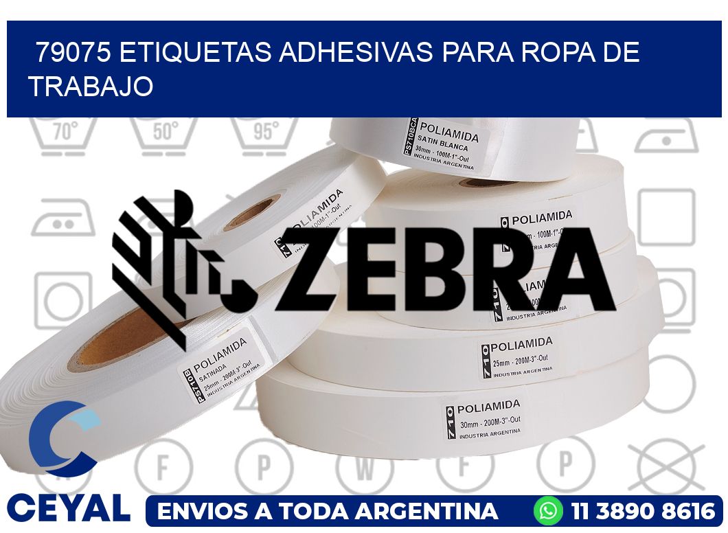 79075 Etiquetas adhesivas para ropa de trabajo