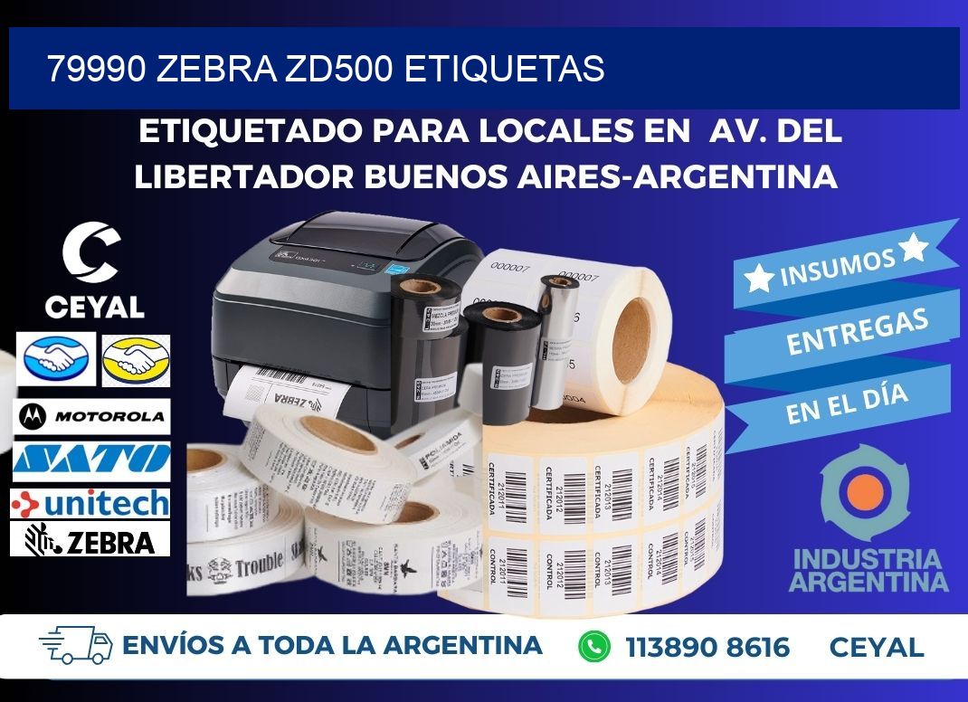 79990 Zebra ZD500 etiquetas