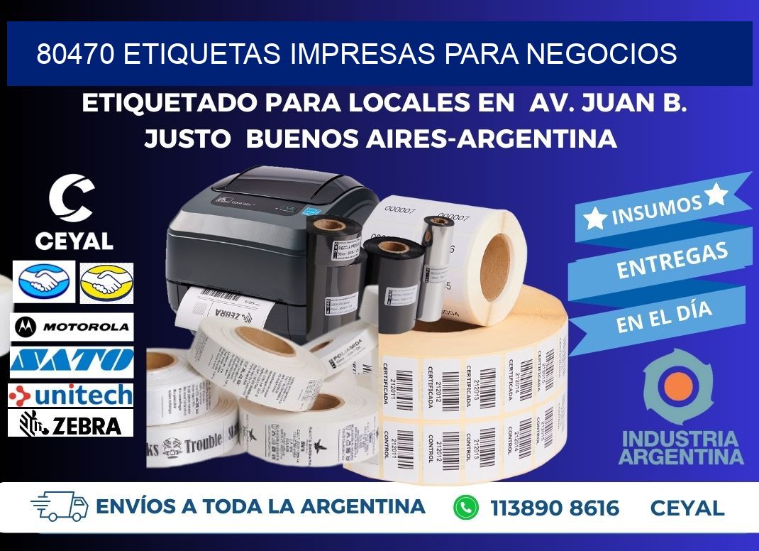 80470 etiquetas impresas para negocios